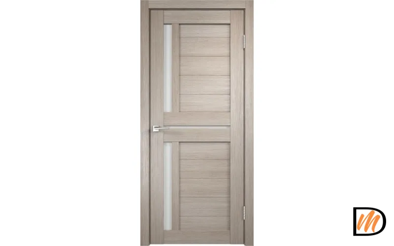 Дверное полотно Экошпон DUPLEX 3 700х2000 цвет Капучино стекло Лакобель белое Левое/Правое VD011156