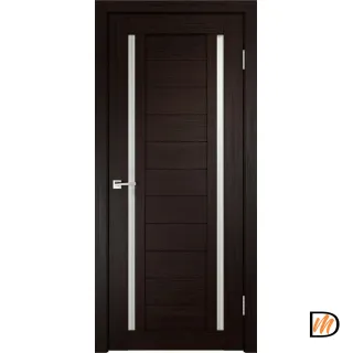 Дверное полотно Экошпон DUPLEX 2 700х2000 цвет Венге стекло Лакобель белое Левое/Правое VD011503