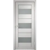 Дверное полотно Экошпон DUPLEX 12 600х2000 цвет Дуб белый стекло Мателюкс Левое/Правое VD011824