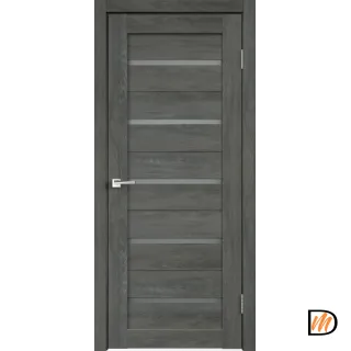 Дверное полотно Экошпон DUPLEX 800х2000 цвет Дуб шале графит стекло Мателюкс Левое/Правое VD013540