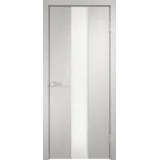 Дверное полотно Экошпон SMART Z2 600х2000 цвет Дуб белый стекло Лакобель белое Левое/Правое VD020982