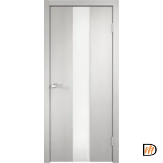 Дверное полотно Экошпон SMART Z2 600х2000 цвет Дуб белый стекло Лакобель белое Левое/Правое VD020982