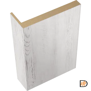 Наличник телескопический L 8мм Экошпон цвет Санторини белый 70х25х2200  VD064736