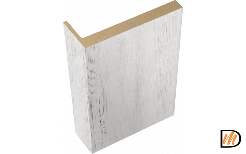 Наличник телескопический L 8мм Экошпон цвет Санторини белый 70х25х2200  VD064736