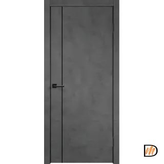 Дверное полотно Экошпон TECHNO BLACK MV1 600х2000 цвет Муар темно-серый Левое/Правое VD080756