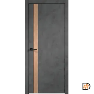 Дверное полотно Экошпон TECHNO BLACK DUO 4 600х2000 цвет Муар темно-серый Левое/Правое VD080899