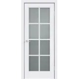 Дверное полотно Эмаль SCANDI 4V 800х2000 цвет Белый стекло Мателюкс Правое VD1002257