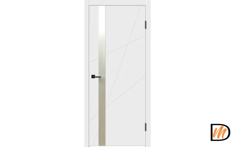 Дверное полотно Эмаль SCANDI S Z1 700х2000 цвет Белый зеркало Матированное Левое/Правое VD1003521