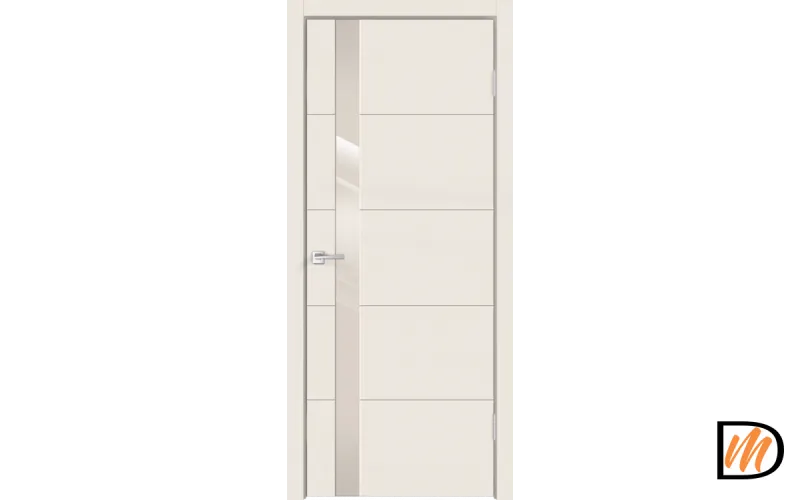 Дверное полотно Эмаль SCANDI F Z1 600х2000 цвет Слоновая кость стекло Лакобель слоновая кость Левое/Правое VD1003808