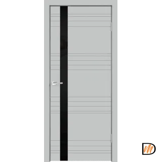 Дверное полотно Эмаль SCANDI N Z1 700х2000 цвет Светло-серый стекло Лакобель черное Левое/Правое VD1005842