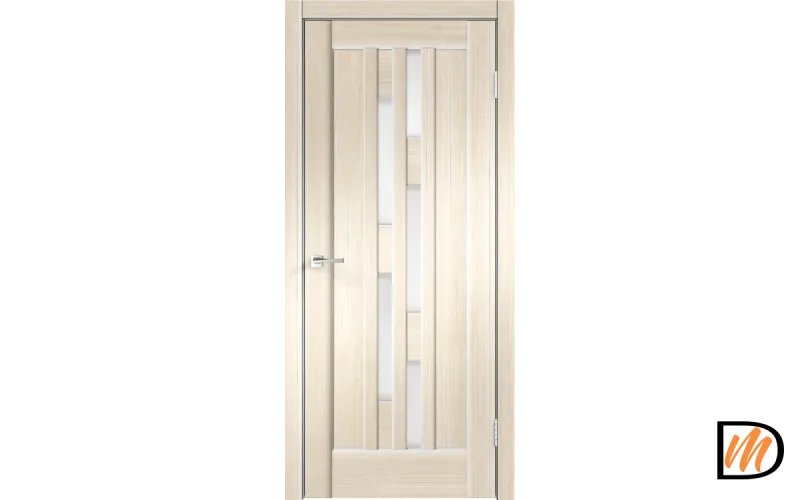 Дверное полотно SoftTouch SoftTouch PREMIER 8 600х2000 цвет Ясень капучино структурный стекло Лакобель белое Левое/Правое VD1030348