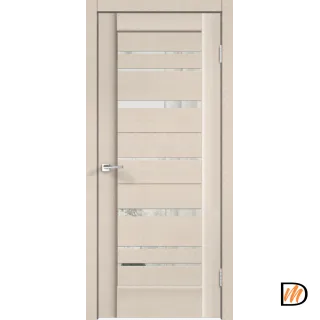 Дверное полотно SoftTouch SoftTouch PREMIER 22 600х2000 цвет Ясень капучино структурный стекло Зеркало с двух сторон Левое/Правое VD1035178