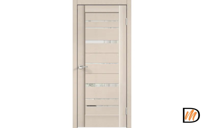 Дверное полотно SoftTouch SoftTouch PREMIER 22 600х2000 цвет Ясень капучино структурный стекло Зеркало с двух сторон Левое/Правое VD1035178