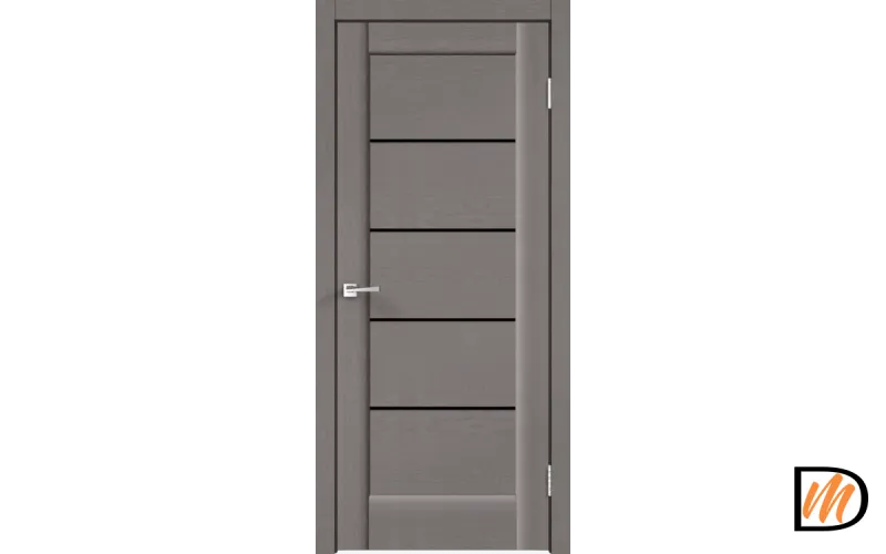 Дверное полотно SoftTouch SoftTouch PREMIER 1 700х2000 цвет Ясень грей структурный стекло Лакобель черное Левое/Правое VD1035452