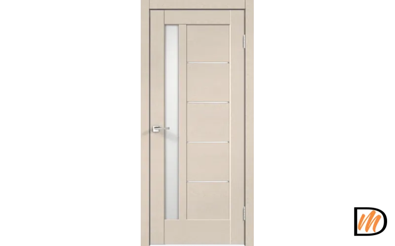 Дверное полотно SoftTouch SoftTouch PREMIER 3 700х2000 цвет Ясень капучино структурный стекло Лакобель белое Левое/Правое VD1035490