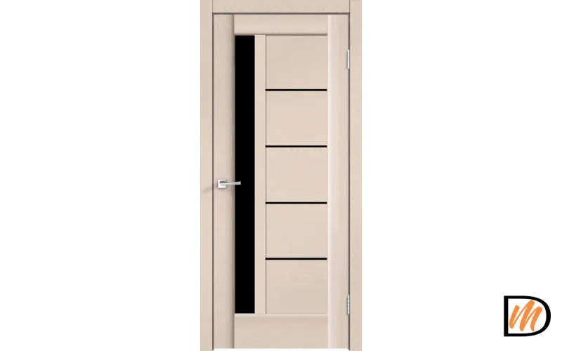 Дверное полотно SoftTouch SoftTouch PREMIER 3 600х2000 цвет Ясень капучино структурный стекло Лакобель черное Левое/Правое VD1035525