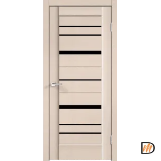 Дверное полотно SoftTouch SoftTouch PREMIER 22 700х2000 цвет Ясень капучино структурный стекло Лакобель черное Левое/Правое VD1035542