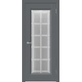 Дверное полотно EMALUX ALTO 9 со стеклом 900х2000 цвет Вулкан стекло каленое Английская Решетка Левое/Правое VD1291184