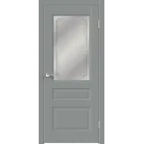 Дверное полотно EMALUX VILLA 3V 900х2000 цвет Серый Агат стекло Грани Мателюкс Левое/Правое VD1291409
