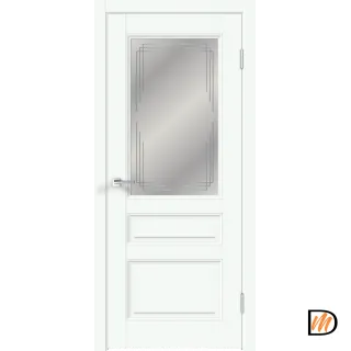 Дверное полотно EMALUX VILLA 3V 600х2000 цвет Эльбрус стекло Грани Мателюкс Левое/Правое VD1291410