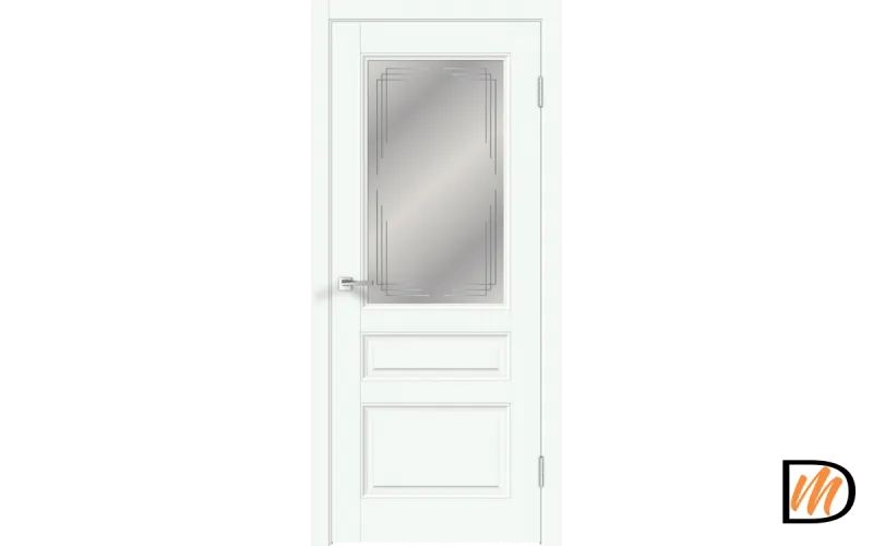 Дверное полотно EMALUX VILLA 3V 700х2000 цвет Эльбрус стекло Грани Мателюкс Левое/Правое VD1291411