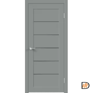 Дверное полотно EMALUX LINEA 1 800х2000 цвет Серый Агат стекло Мателюкс Графит Левое/Правое VD1292796