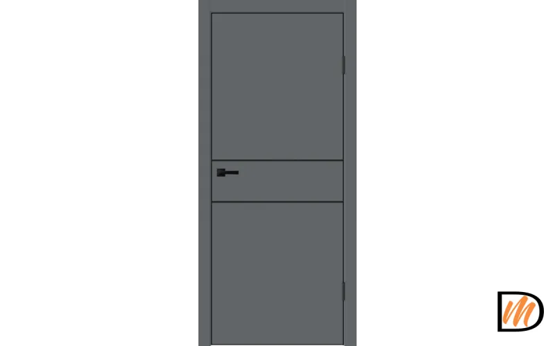 Дверное полотно EMALUX TECHNO BLACK H2 700х2000 цвет Вулкан Левое/Правое VD1300294