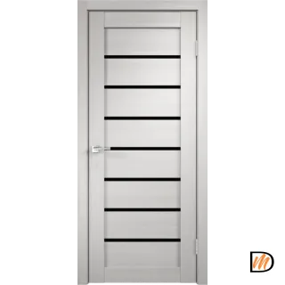 Дверное полотно 3D FLEX UNICA 1 900х2000 цвет Белый стекло Лакобель черное Левое/Правое VD500681