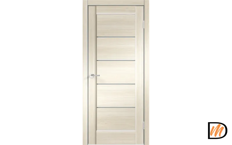 Дверное полотно Экошпон PREMIER 1 600х2000 цвет Ясень Японский стекло Мателюкс Левое/Правое VD800081