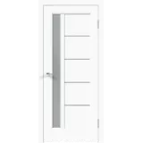 Дверное полотно Экошпон PREMIER 3 800х2000 цвет Белый Эмалит стекло Мателюкс Левое/Правое VD805046