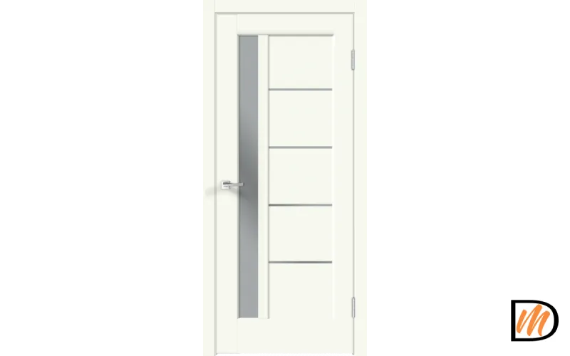 Дверное полотно Экошпон PREMIER 3 700х2000 цвет Молочный Эмалит стекло Мателюкс Левое/Правое VD805072