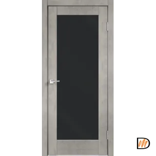 Дверное полотно Экошпон ALTO 4GR 800х2000 цвет Муар светло-серый филенка + графитовая доска Левое/Правое VD810324