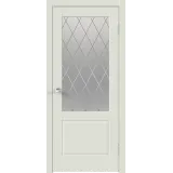 Дверное полотно Экошпон ALTO 11 2V 900х2000 цвет Светло-серый Эмалит стекло РОМБ светлый Левое/Правое VD811405