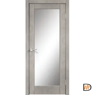Дверное полотно Экошпон ALTO 4Z 900х2000 цвет Муар светло-серый филенка + зеркало Левое/Правое VD812516