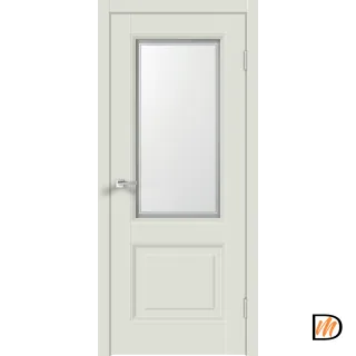Дверное полотно Экошпон ALTO 6 800х2000 цвет Светло-серый Эмалит стекло Мателюкс, контур №1 Левое/Правое VD812753