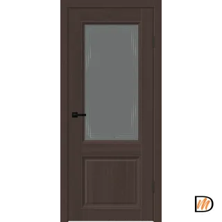 Дверное полотно SOFTWOOD ALTO 21 2V 700х2000 цвет Орех американский шоколад стекло Грани Мателюкс Графит Левое/Правое VD814668