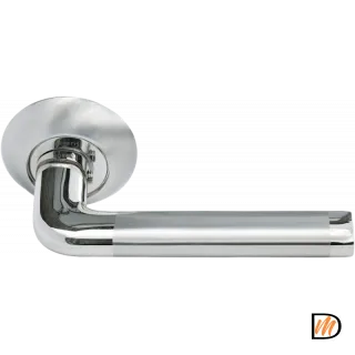 Ручка дверная "Колонна" MH-03 никель белый/хром  MSK-9010537