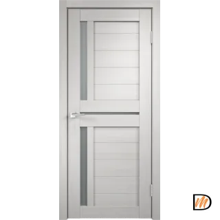 Дверное полотно Экошпон DUPLEX 3 800х2000 цвет Дуб белый стекло Мателюкс Левое/Правое VD011027