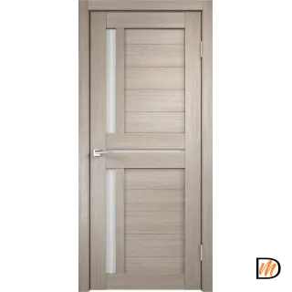 Дверное полотно Экошпон DUPLEX 3 800х2000 цвет Капучино стекло Лакобель белое Левое/Правое VD011158