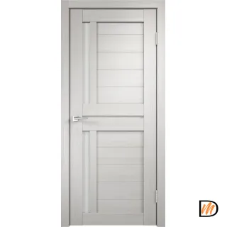 Дверное полотно Экошпон DUPLEX 3 900х2000 цвет Дуб белый стекло Лакобель белое Левое/Правое VD011243