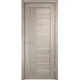 Дверное полотно Экошпон LINEA 3 800х2000 цвет Капучино стекло Лакобель белое Левое/Правое VD013479