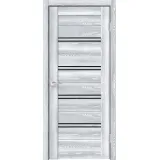 Дверное полотно Экошпон XLINE 4 700х2000 цвет Клён айс стекло Лакобель черное Левое/Правое VD016373