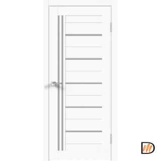 Дверное полотно Экошпон XLINE 17 800х2000 цвет Белый Эмалит стекло Мателюкс Левое/Правое VD017577