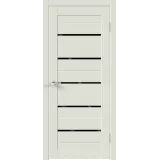 Дверное полотно Экошпон XLINE 15 700х2000 цвет Светло-серый Эмалит стекло Лакобель черное Левое/Правое VD018165