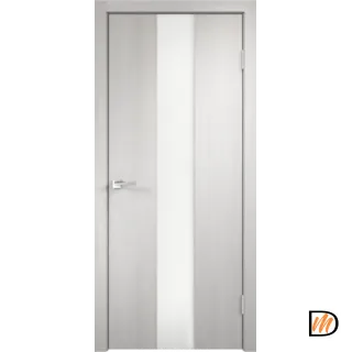 Дверное полотно Экошпон SMART Z2 900х2000 цвет Дуб белый стекло Лакобель белое Левое/Правое VD020985