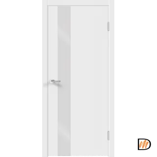 Дверное полотно Экошпон Galant Z2 600х2000 цвет Белый Эмалит стекло Лакобель белое Левое/Правое VD024222