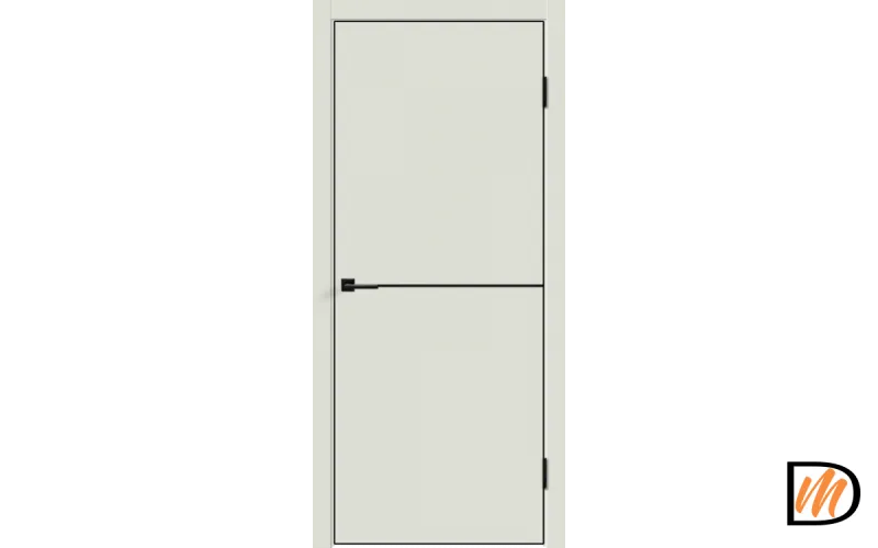 Дверное полотно Экошпон Galant H1 600х2000 цвет Светло-серый Эмалит Левое/Правое VD024893