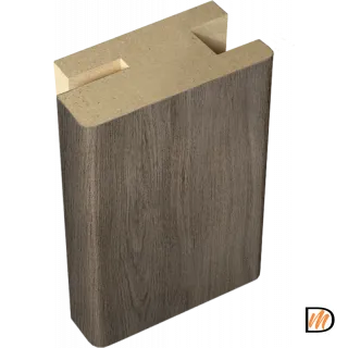 Профиль стыковочный добор-наличник Экошпон цвет Дуб серый 50х24х2400  VD063451