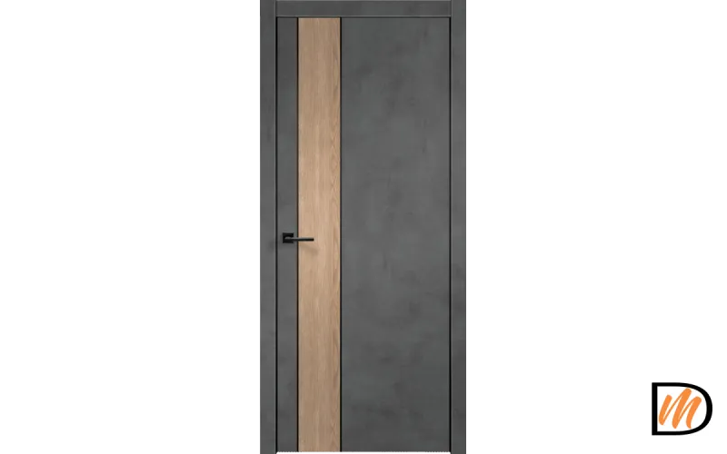 Дверное полотно Экошпон ТЕХНО БЛЭК ДУО 2 800х2000 цвет Муар темно-серый Левое/Правое VD080855
