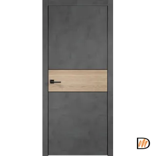 Дверное полотно Экошпон TECHNO BLACK DUO 3 800х2000 цвет Муар темно-серый Левое/Правое VD081277